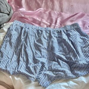 Blue striped shorts